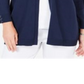 Karen Scott Cardigan Feminino Frente Aberta Azul Tamanho Pequeno Médio