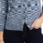 Cardigan feminino com botões tingidos no espaço, azul, tamanho pequeno, Charter Club