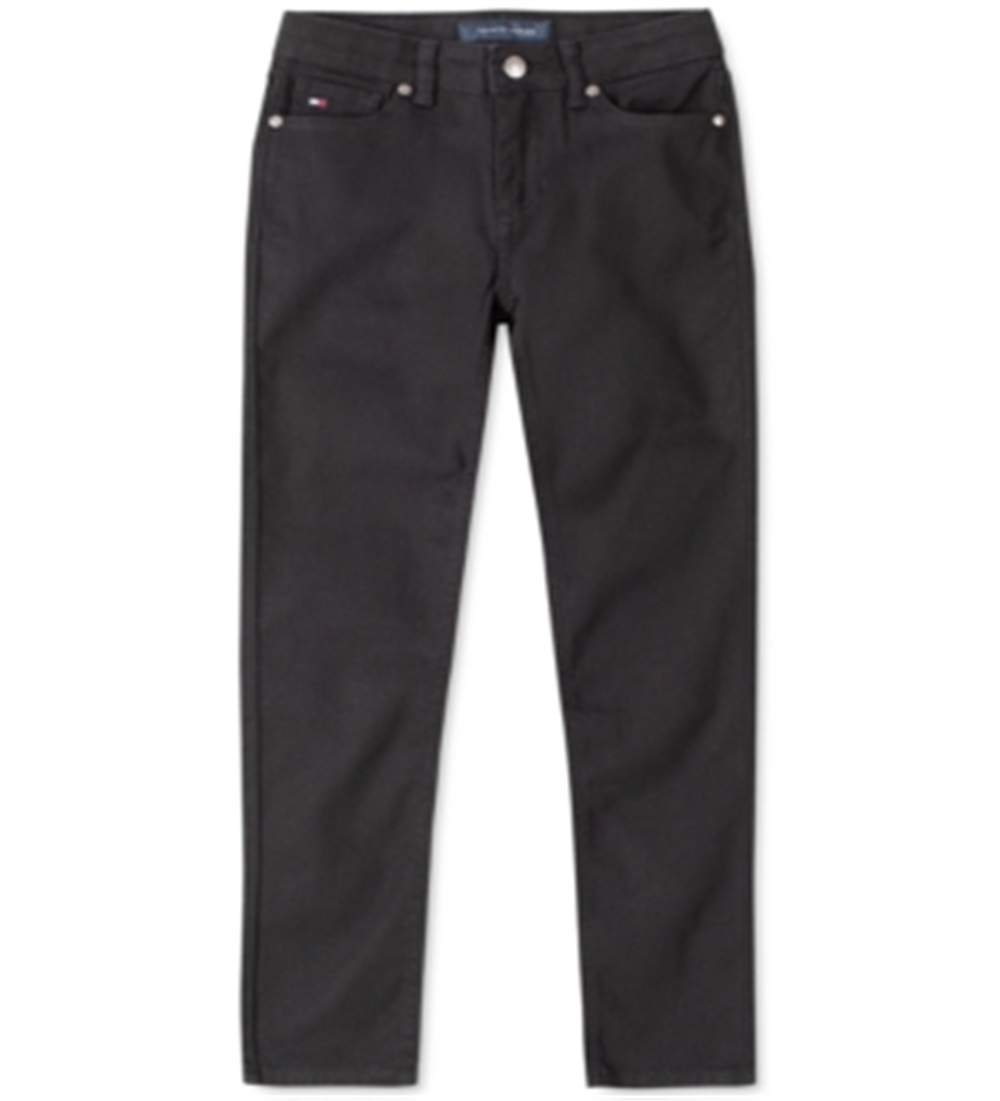 Calça jeans skinny Tommy Hilfiger Big Girl's preta tamanho 14