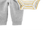 Body e calça jogger Carter's Baby Boy, 2 peças, color block, branco, tamanho 18 meses