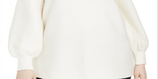 Suéter Alfani Plus Feminino com Ponto Otomano e Nuvens Tamanho 0X