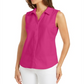 Camisa feminina sem mangas Charter Club Cotton Piquet Rosa Tamanho 14