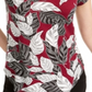 Camiseta Feminina Estampada Alfani Vinho - Folha Branca Tamanho P
