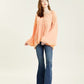 Blusas femininas Free People Blush Sun Eyelet Sea of ​​Love Manga Sino Blush Tamanho Grande