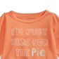 Camiseta infantil First Impressions Cotton Pie com bainha peplum laranja tamanho 0-3 M