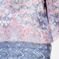 JM Collection Top Feminino Manga Anjo Embelezado Azul Tamanho P