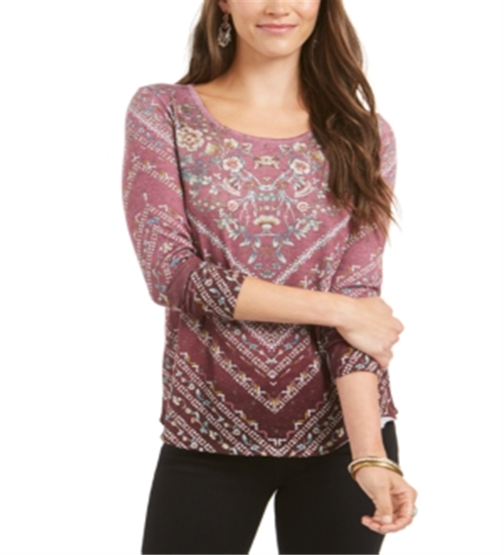 Blusa estampada feminina Style &amp; Co Organic Poise tamanho pequeno