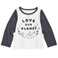 Camiseta de algodão estampada Planet Print First Impressions para bebês meninas, branca, tamanho 3-6 meses