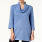 Karen Scott Suéter Feminino Gola Redonda Manga 3/4 Azul Tamanho Pequeno GG