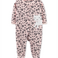 Calça Carter's Girl's Print Leopard Cat Fleece Rosa Tamanho 9MOS