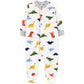 Calça Carter's Boy's Print Dinosaur Fleece Footie Branca Tamanho 9MOS