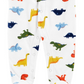 Calça Carter's Boy's Print Dinosaur Fleece Footie Branca Tamanho 9MOS