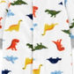 Calça Carter's Boy's Print Dinosaur Fleece Footie Branca Tamanho 9MOS