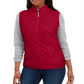 Colete acolchoado feminino Karen Scott, vermelho, tamanho pequeno P