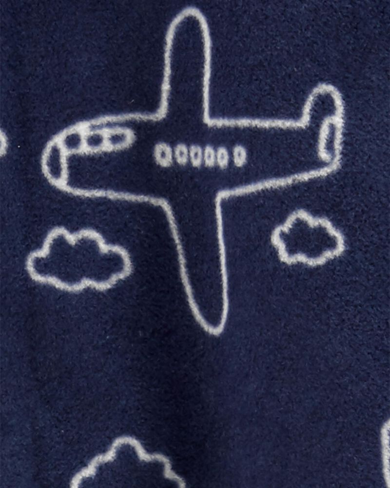 Carter's Boy's Airplane Microfleece Footie Azul Tamanho 3MOS
