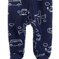 Carter's Boy's Airplane Microfleece Footie Azul Tamanho 3MOS