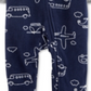 Carter's Boy's Airplane Microfleece Footie Azul Tamanho 3MOS