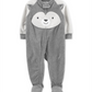 Carter's Boy's Print Husky Fleece Footie Cinza Tamanho 12MOS