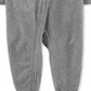 Carter's Boy's Print Husky Fleece Footie Cinza Tamanho 12MOS