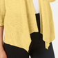 Cardigan feminino Alfani de linho com frente aberta, amarelo, tamanho pequeno