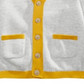 Primeiras impressões Cardigan Smiley Face para bebê menino cinza tamanho 6-9 meses