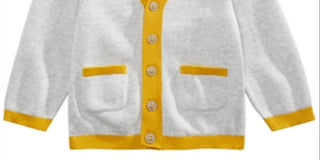 Primeiras impressões Cardigan Smiley Face para bebê menino cinza tamanho 3-6 meses