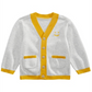 Primeiras impressões Cardigan Smiley Face para bebê menino cinza tamanho 18 meses