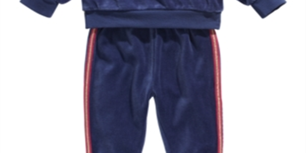 Conjunto de moletom e calça jogger Hello Cutie para bebê First Impressions, 2 peças, azul, tamanho 18 meses