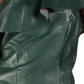 Blusa feminina de couro sintético com um ombro só, verde, tamanho grande, da INC International Concepts