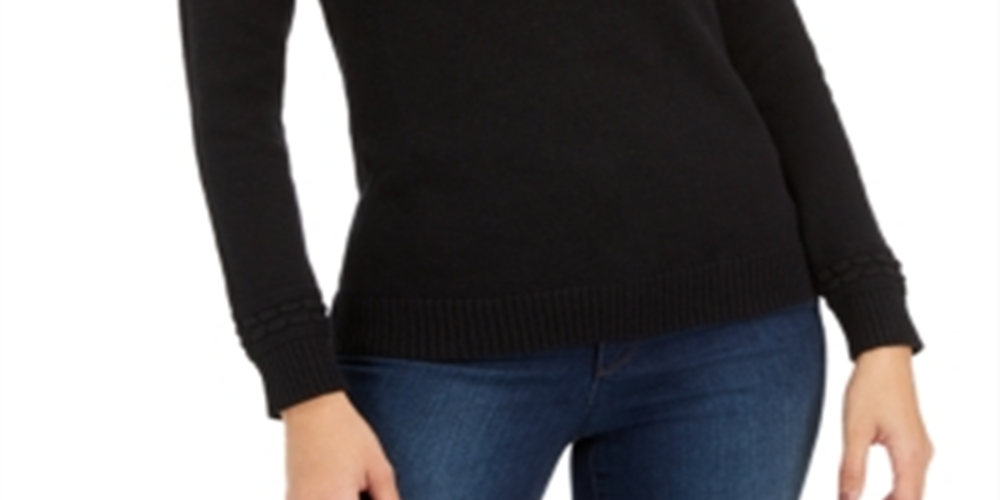 Suéter feminino com blocos de cores e pontos mistos Charter Club, azul, tamanho pequeno