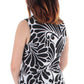 INC International Concepts Blusa feminina franzida com estampa animal, sem mangas, gola alta, preta, tamanho pequeno