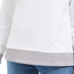 Moletom feminino Karen Scott Sport com bainha contrastante, branco, tamanho pequeno