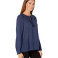 Lucky Brand Top Feminino Giselle Babados Camponesa Azul Tamanho Grande