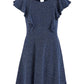 Vestido esvoaçante de malha metálica Epic Threads Big Girls, azul, tamanho médio