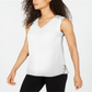JM Collection Top Feminino com Acabamento em Ilhós Branco Tamanho X-G