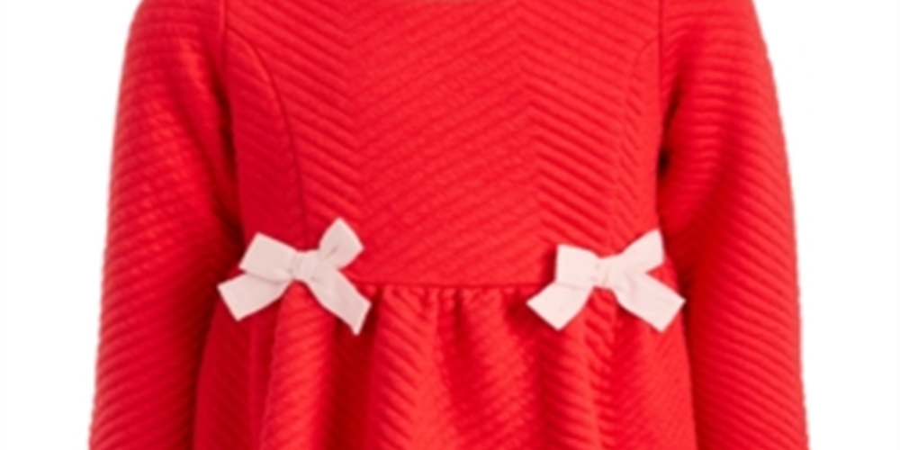 Vestido acolchoado para bebê menina First Impressions vermelho tamanho 6-9 meses