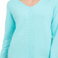 Suéter de malha de algodão Karen Scott feminino, azul, tamanho XS