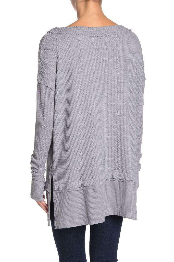 Free People North Shore Thermal Cinza Feminino Tamanho X-S