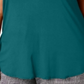 Camiseta feminina Alfani Plus com acabamento em cetim e manga curta, azul, tamanho 0X