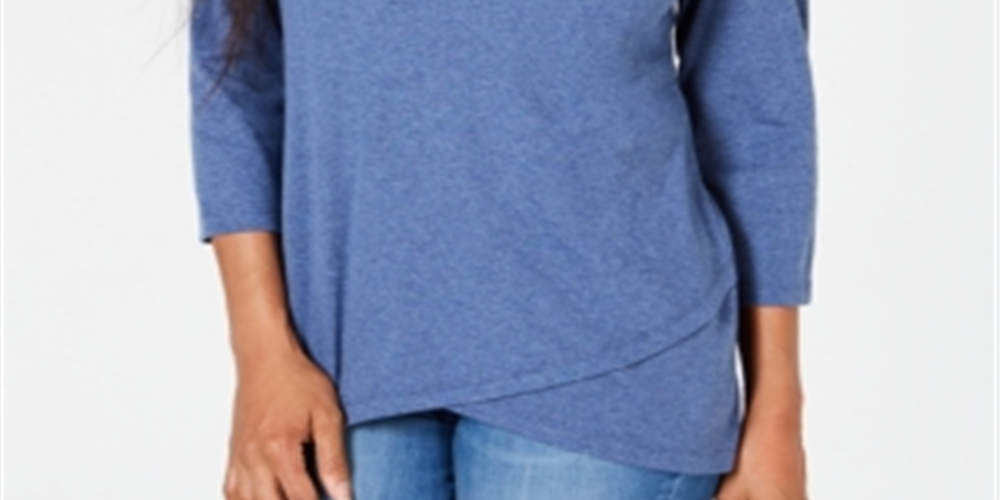 Karen Scott Top Tulip Hem Feminino Azul Tamanho X-G