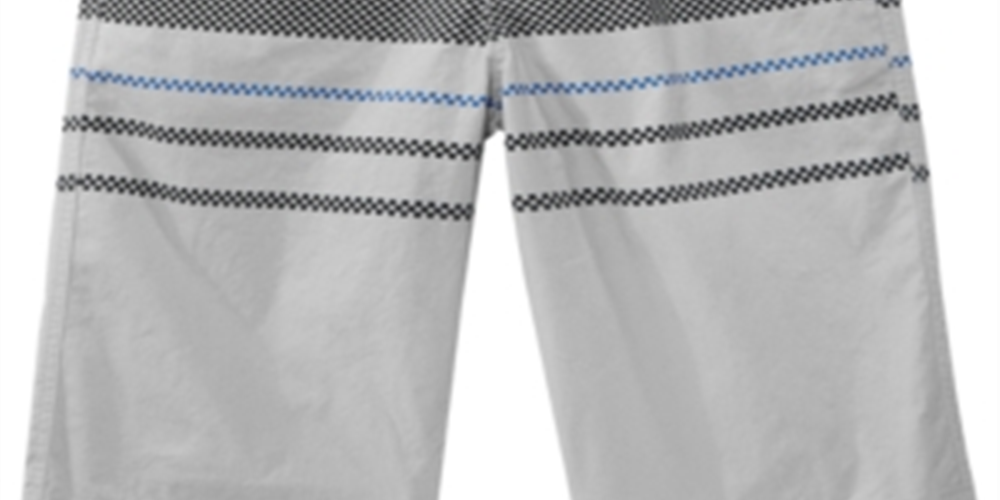 Shorts listrado xadrez Univibe Big Boy's Sector Regular Fit Cinza Tamanho 14