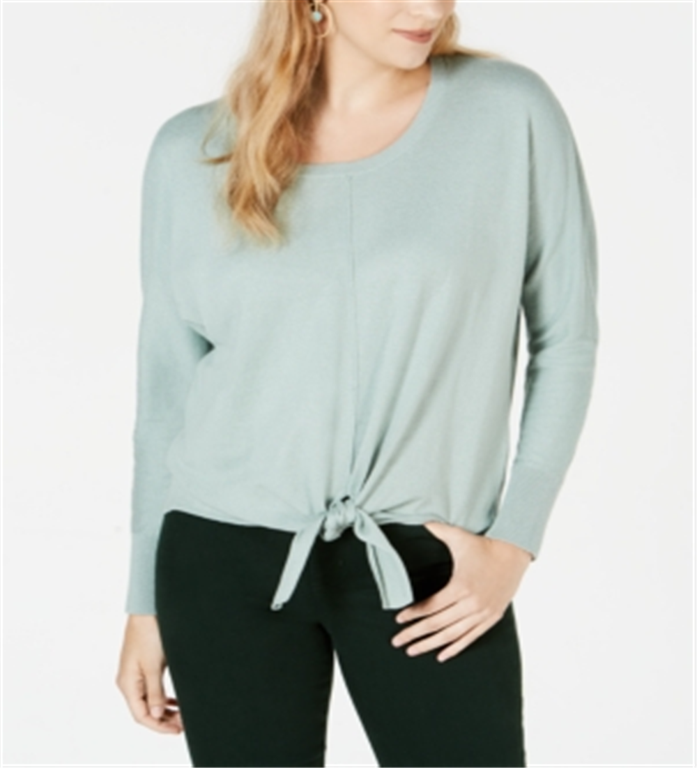 Suéter feminino com amarração frontal Style &amp; Co, verde, tamanho pequeno
