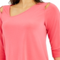 Blusa assimétrica com ombros descobertos Alfani feminina, rosa, tamanho médio
