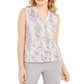 Blusa sem mangas com estampa de pele de cobra Calvin Klein feminina, rosa, tamanho grande