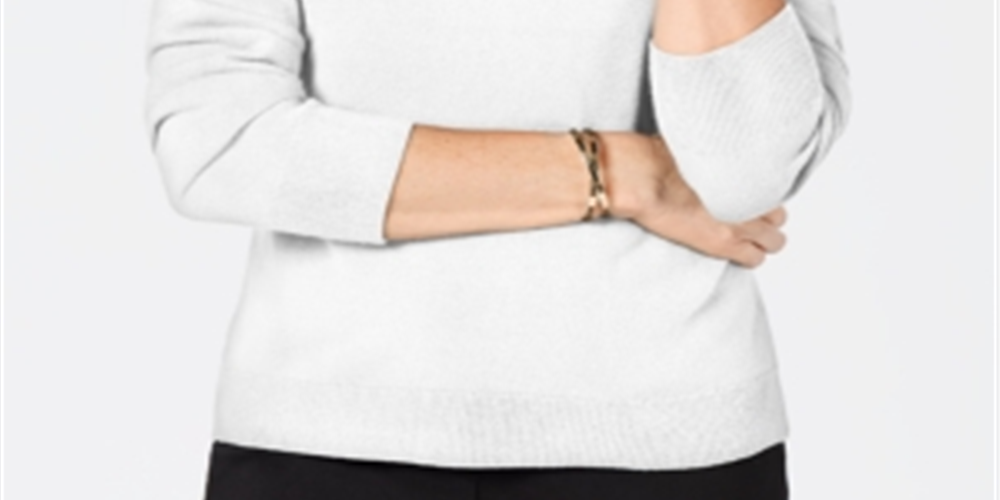 Karen Scott Suéter Feminino Luxsoft Gola Alta Branco Tamanho Pequeno G