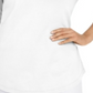 Camiseta feminina Karen Scott de algodão com cadarço, branca, tamanho grande