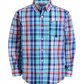 Camisa xadrez Tommy Hilfiger Little Boy Oliver Stretch Azul-Branco Tamanho 4