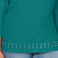Karen Scott Top Feminino Decote Redondo Com Tachas Azul-petróleo Tamanho X-S