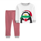 Conjunto de pijamas de algodão para meninos Carter's Baby Boy, 2 peças, pinguim, branco, tamanho 18 meses