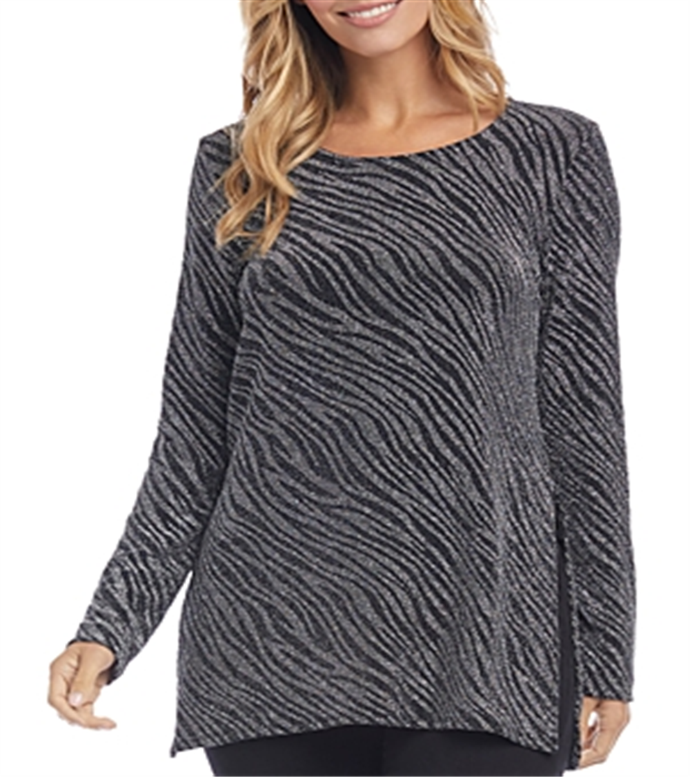 Karen Kane Top Feminino com Fenda Lateral Preto Tamanho X-S